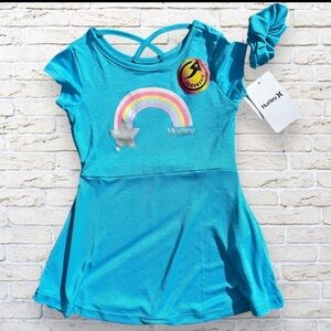 NWT Hurley Toddler Dress with Rainbow and Free  Scrunchie Size 3T - P R I D E !